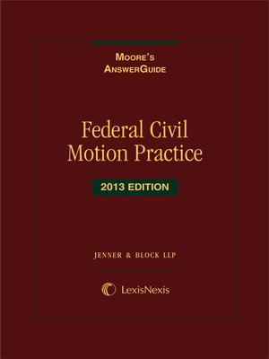 cover image of Federal Civil Motion Practice